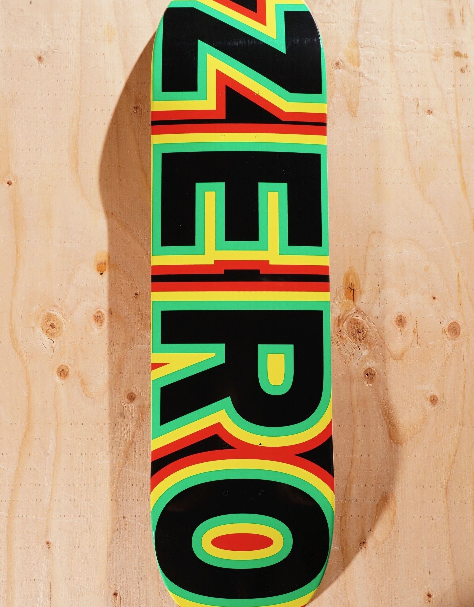 ZERO SKATEBOARDS Rasta Bold Logo Deck - 8.375