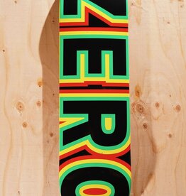 ZERO SKATEBOARDS Rasta Bold Logo Deck - 8.375