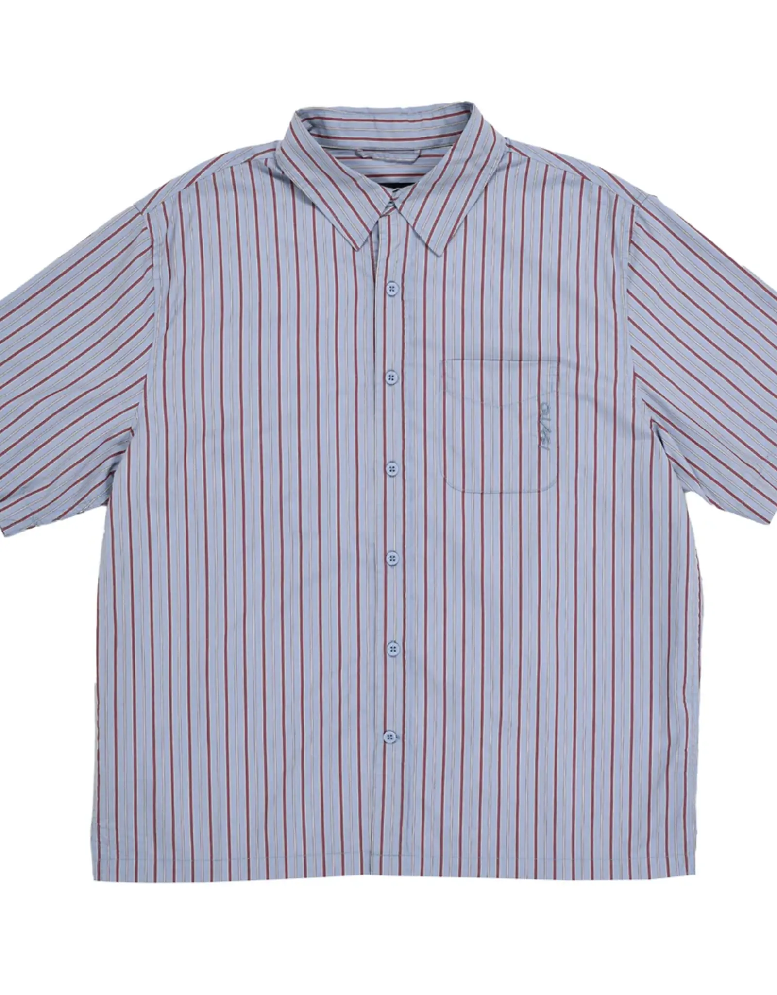 QUASI SKATEBOARDS Kalvin Short Sleeve Button Up Shirt - Blue