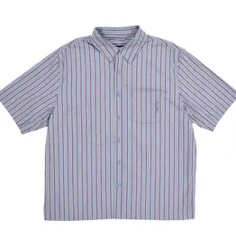 QUASI SKATEBOARDS Kalvin Short Sleeve Button Up Shirt - Blue
