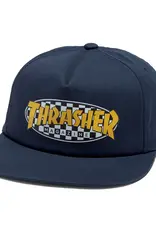 THRASHER Checkered Oval Hat - Navy