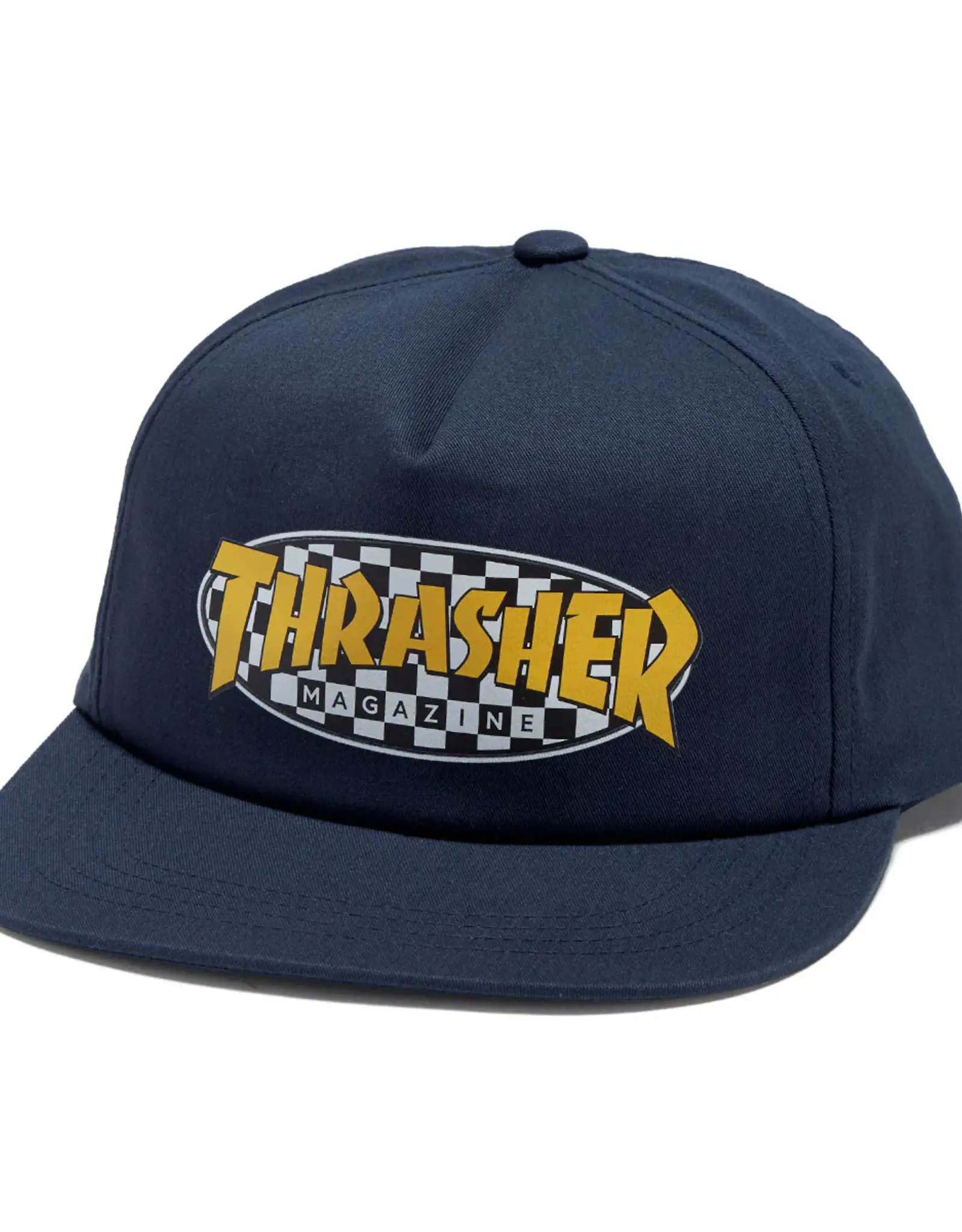 THRASHER Checkered Oval Hat - Navy