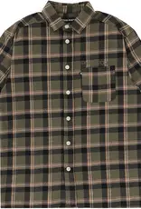 PASSPORT Stern Logo Workers Check Shirt - Moss