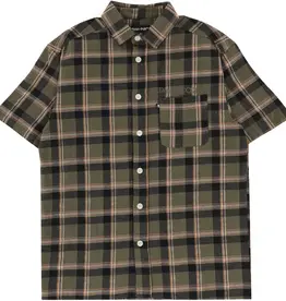 PASSPORT Stern Logo Workers Check Shirt - Moss