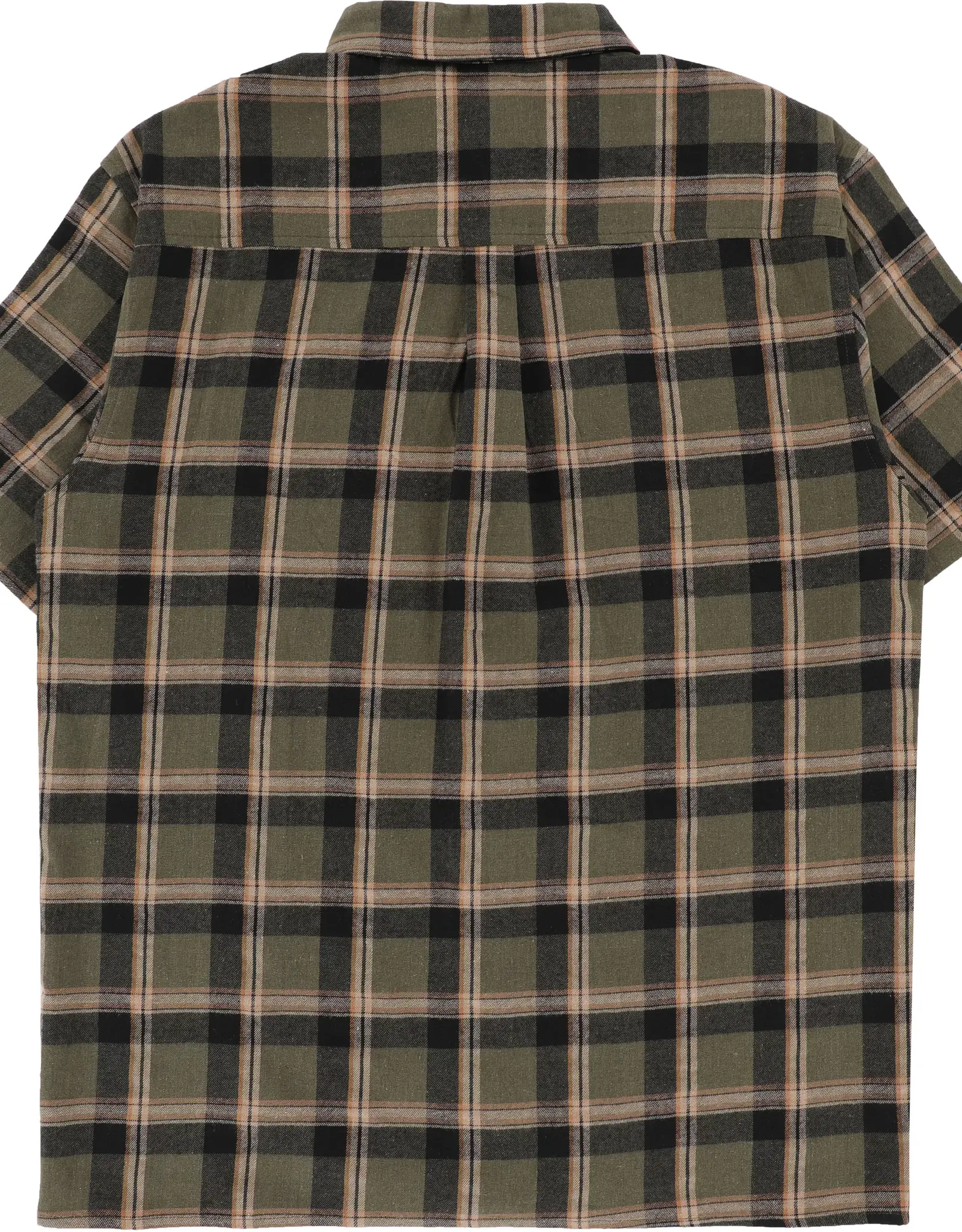 PASSPORT Stern Logo Workers Check Shirt - Moss