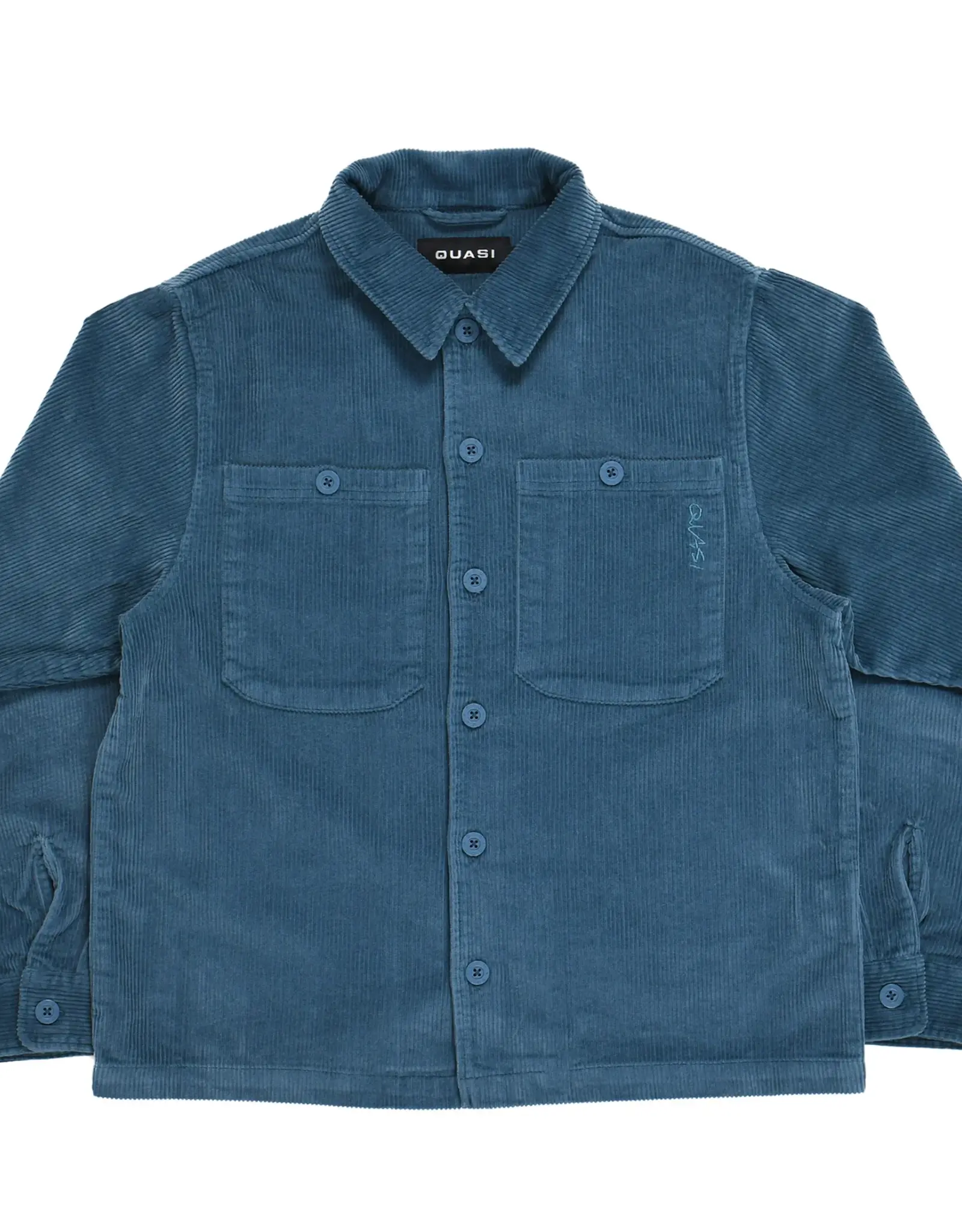 QUASI SKATEBOARDS Montauk L/S Cord Button Overshirt - Teal