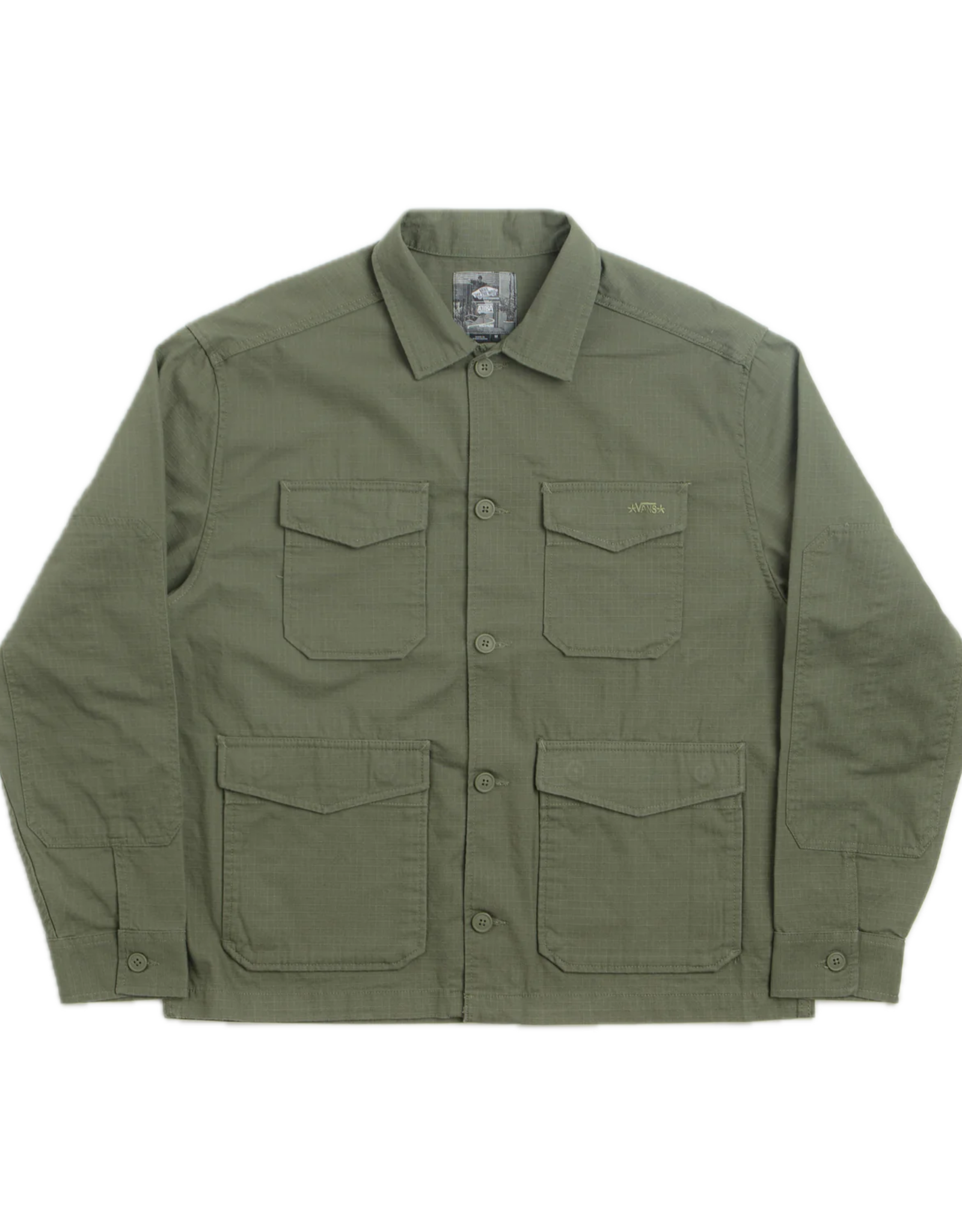 VANS Skate Atiba Haze Military Overshirt - Pine