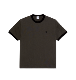 Polar Ringer Tee - Dirty Black / Black