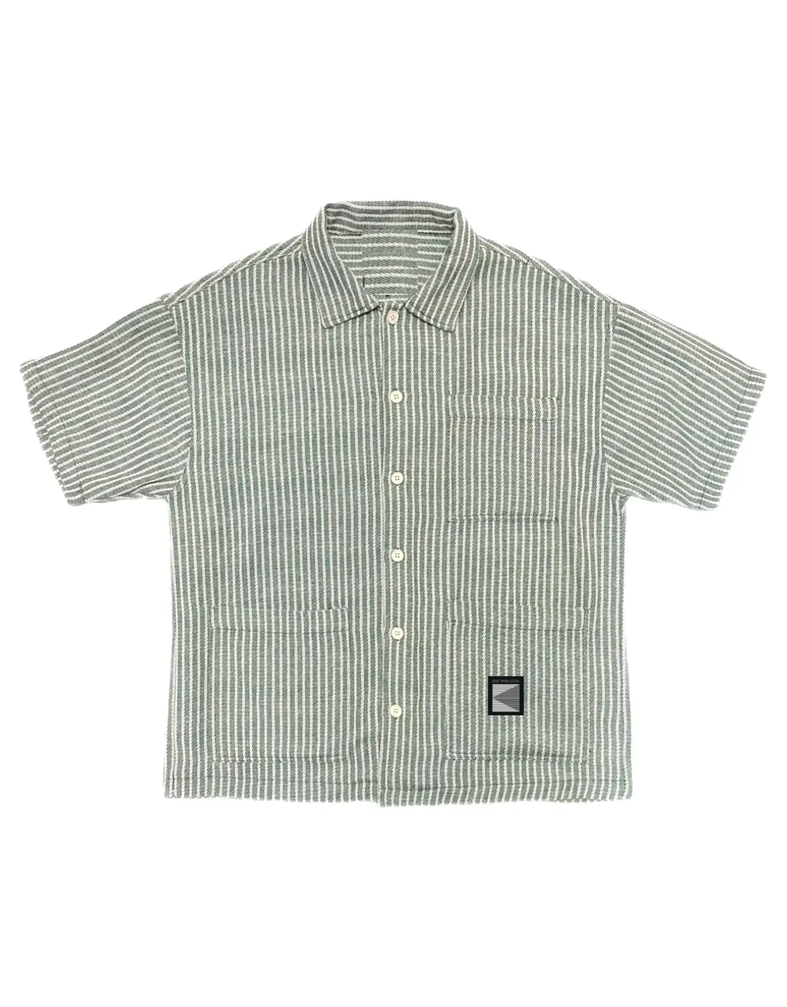 LESS THAN LOCAL Less Than Local Productions Button Up - Sage Stripe