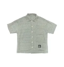 LESS THAN LOCAL Less Than Local Productions Button Up - Sage Stripe