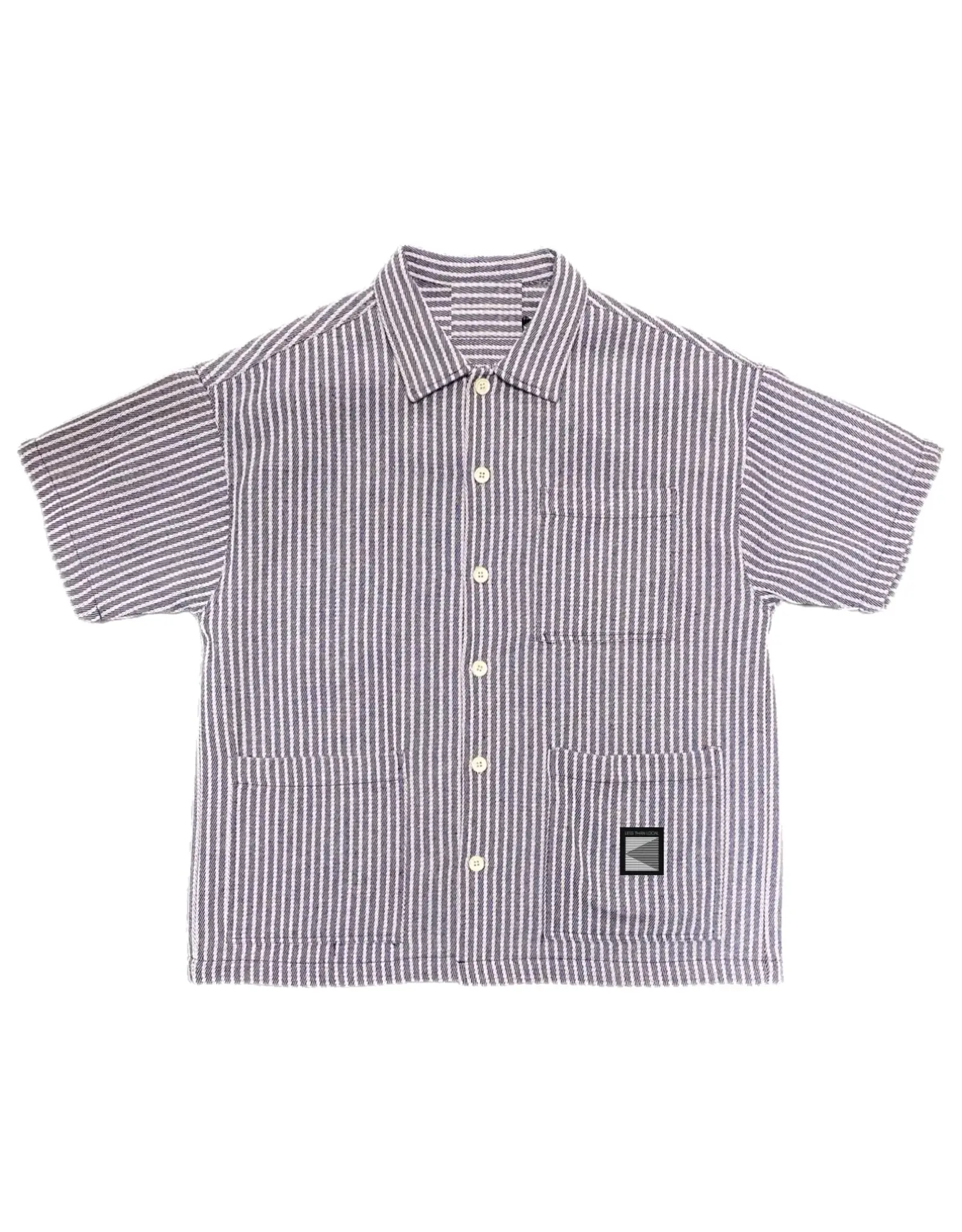 LESS THAN LOCAL Less Than Local Productions Button Up - Navy Stripe