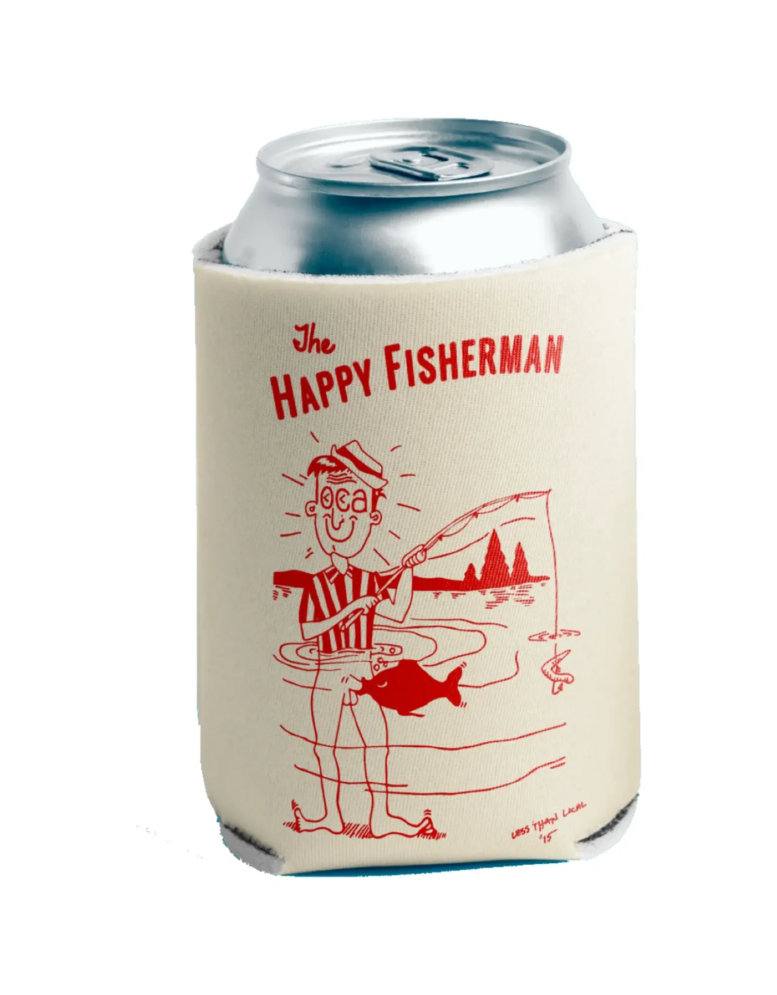 LESS THAN LOCAL Less Than Local Happy Fisherman Coozie - Natural