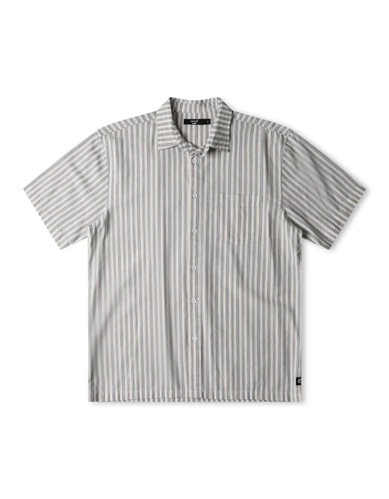 FORMER Reynolds Stripe S/S Shirt - Bone