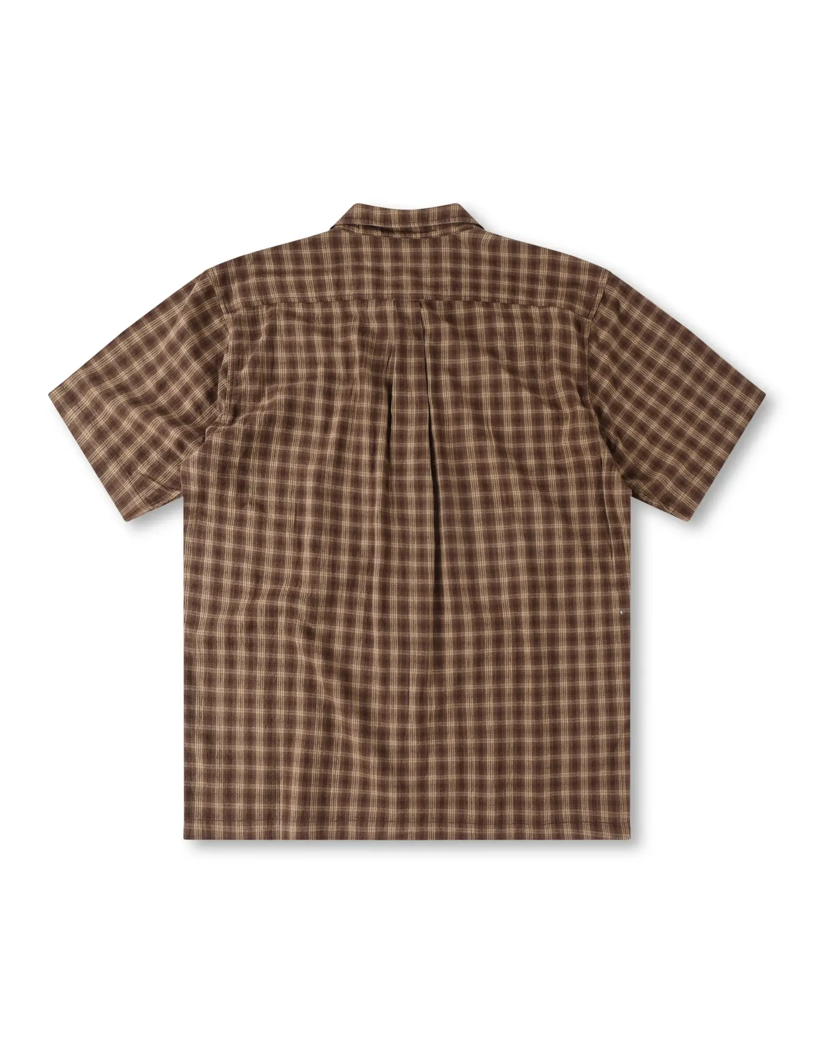 FORMER Manners Check S/S Shirt - Bark