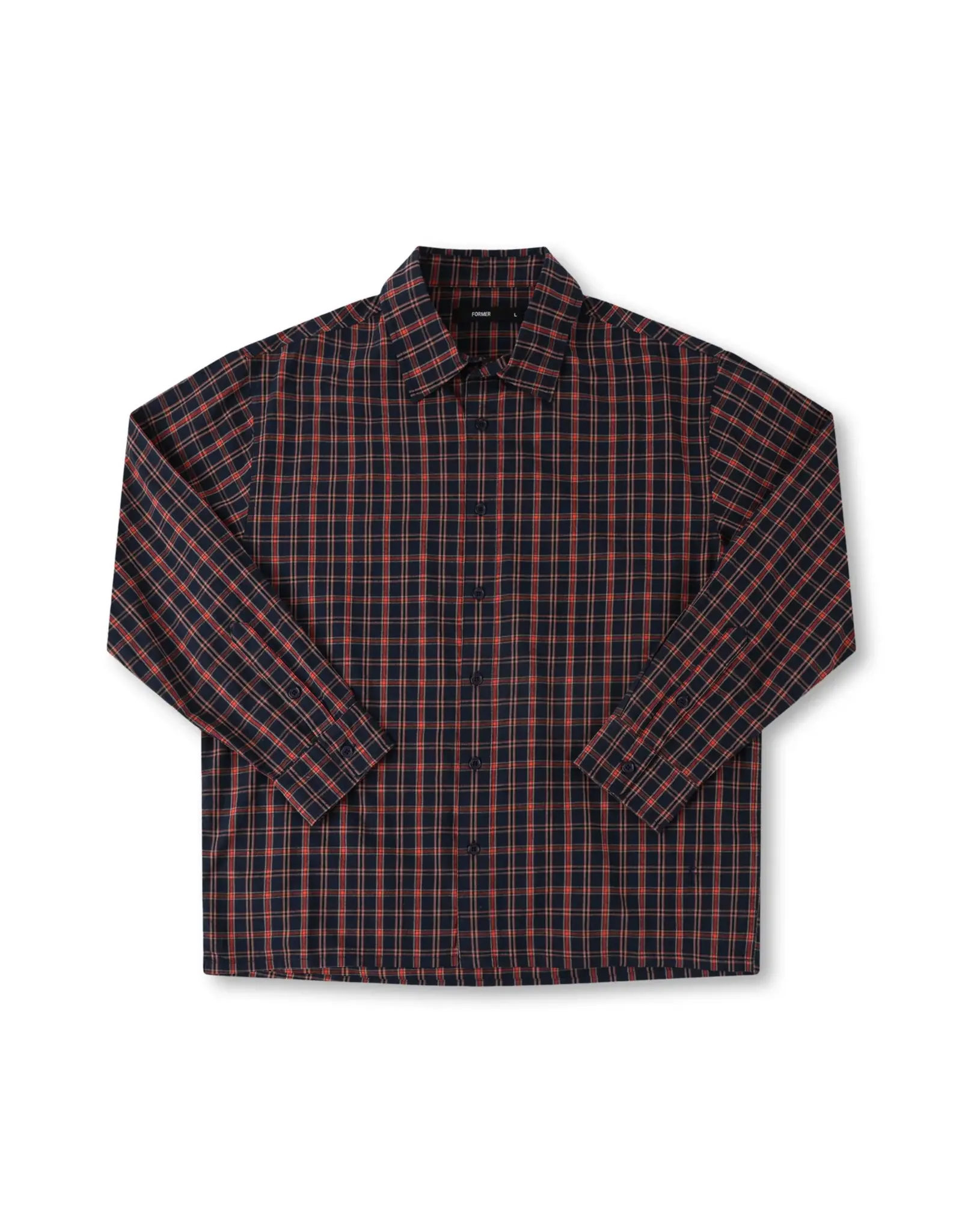 FORMER Vivian Check L/S Shirt - Navy