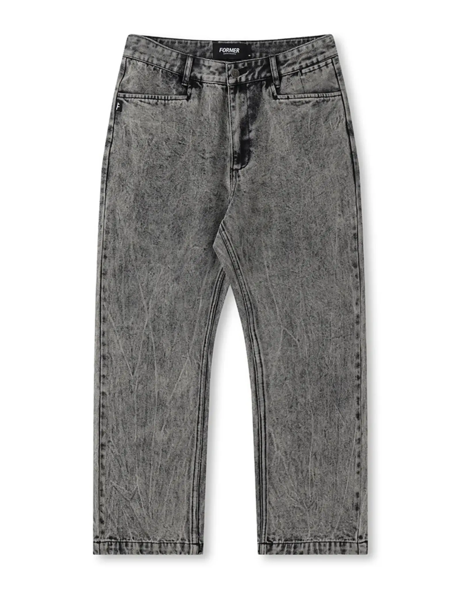 FORMER AG Acid Denim Pant - Black