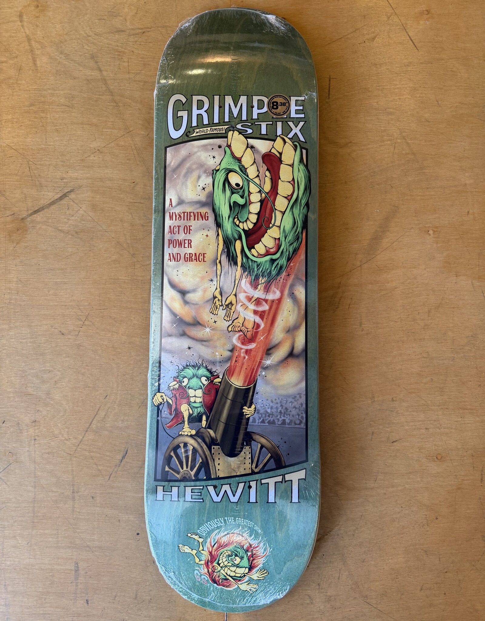 ANTI HERO Grimple Stix Peter Hewitt Obviously Deck - 8.38