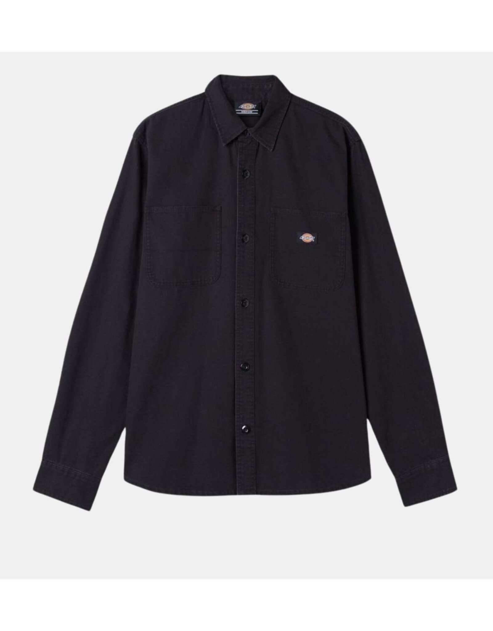 DICKIES Duck Canvas L/S Work Shirt - Black