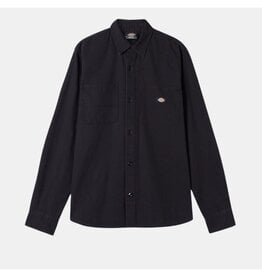 DICKIES Duck Canvas L/S Work Shirt - Black