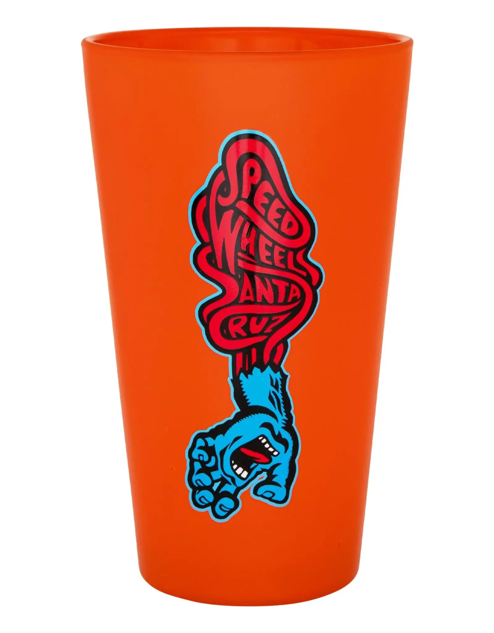 SANTA CRUZ Speed Wheels Screaming Hand Pint Glass - Orange