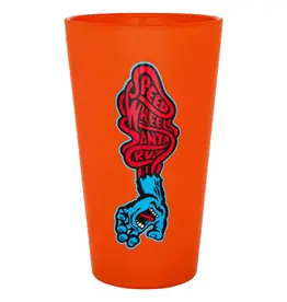 SANTA CRUZ Speed Wheels Screaming Hand Pint Glass - Orange