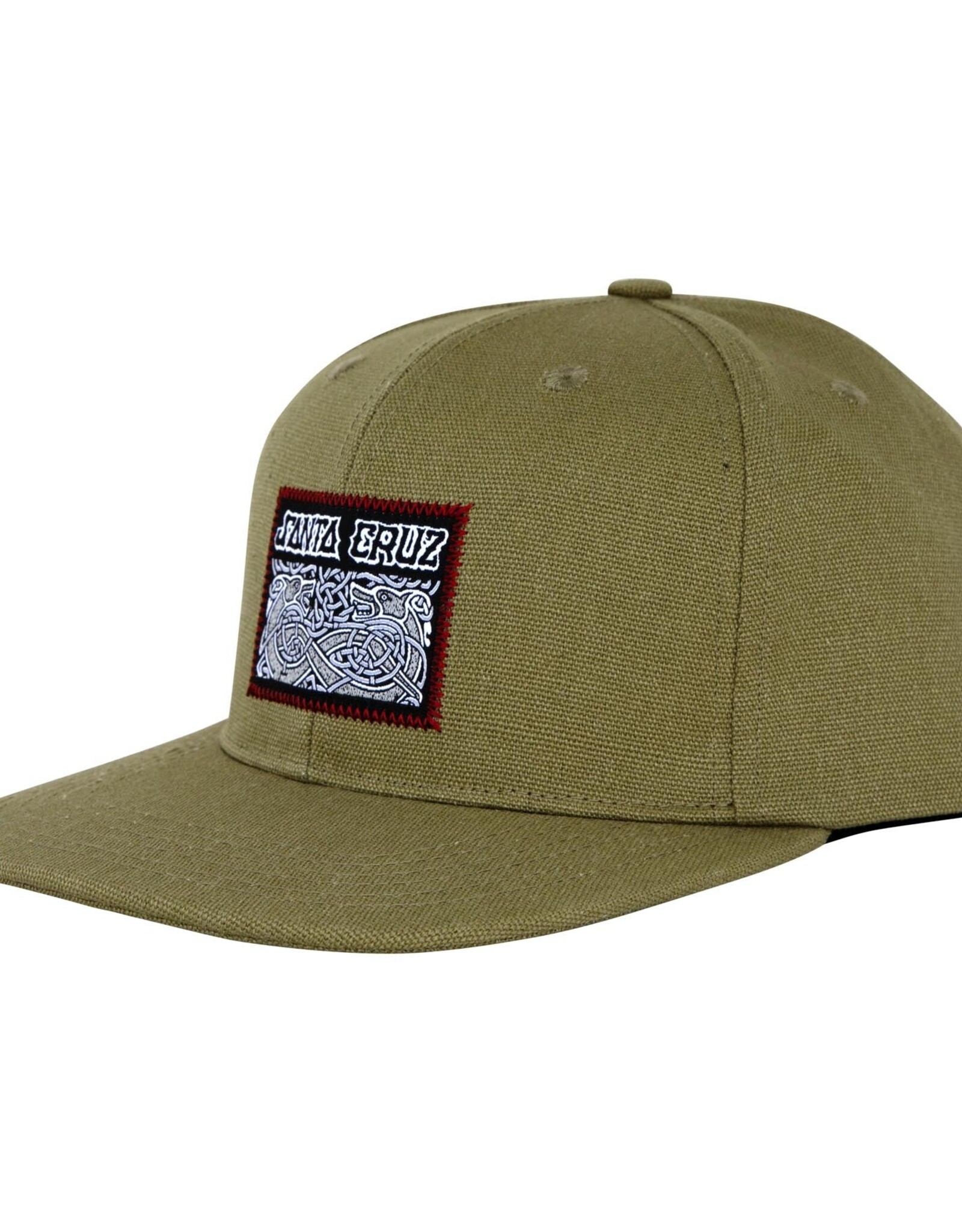 SANTA CRUZ Dressen Celtic Dogs Structured Snapback Hat - Olive