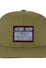 SANTA CRUZ Dressen Celtic Dogs Structured Snapback Hat - Olive