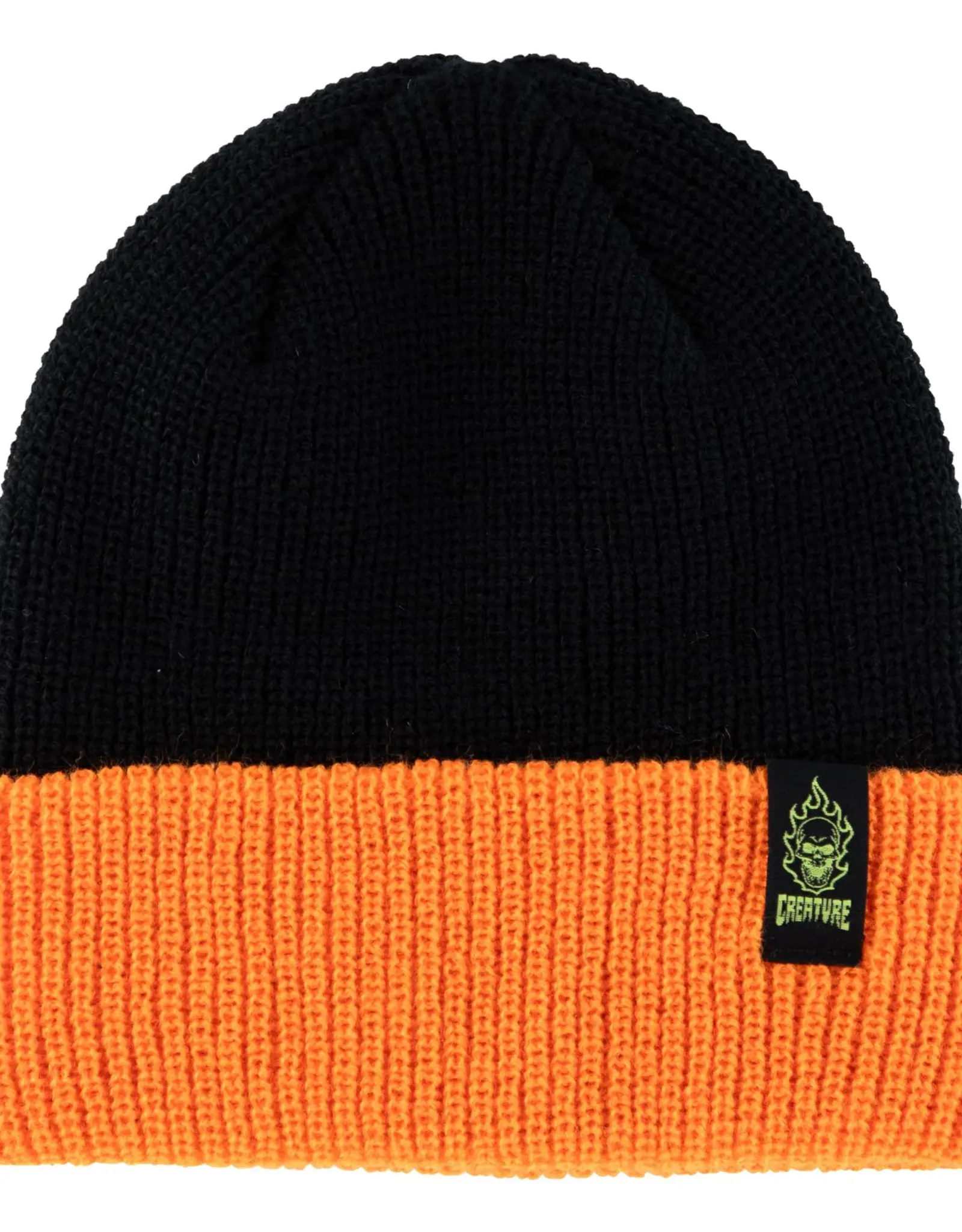 CREATURE Creature Bonehead Label Longshoreman Beanie - Black / Orange