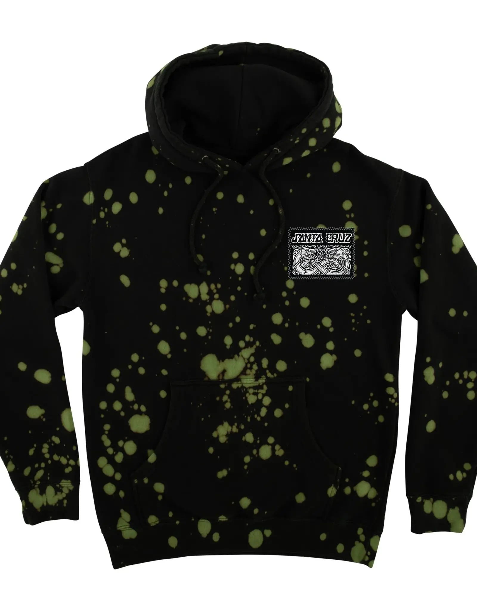 SANTA CRUZ Dressen Celtic Dogs Heavyweight Hoodie - Black Toxic Splatter