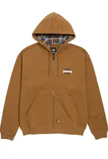 DICKIES Thrasher X Dickies Zip Through Hoodie - Duck Brown