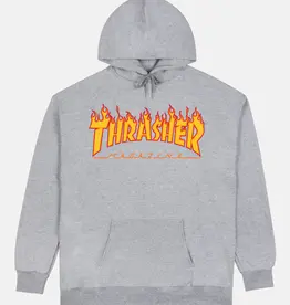 THRASHER Flame Hoodie - Grey