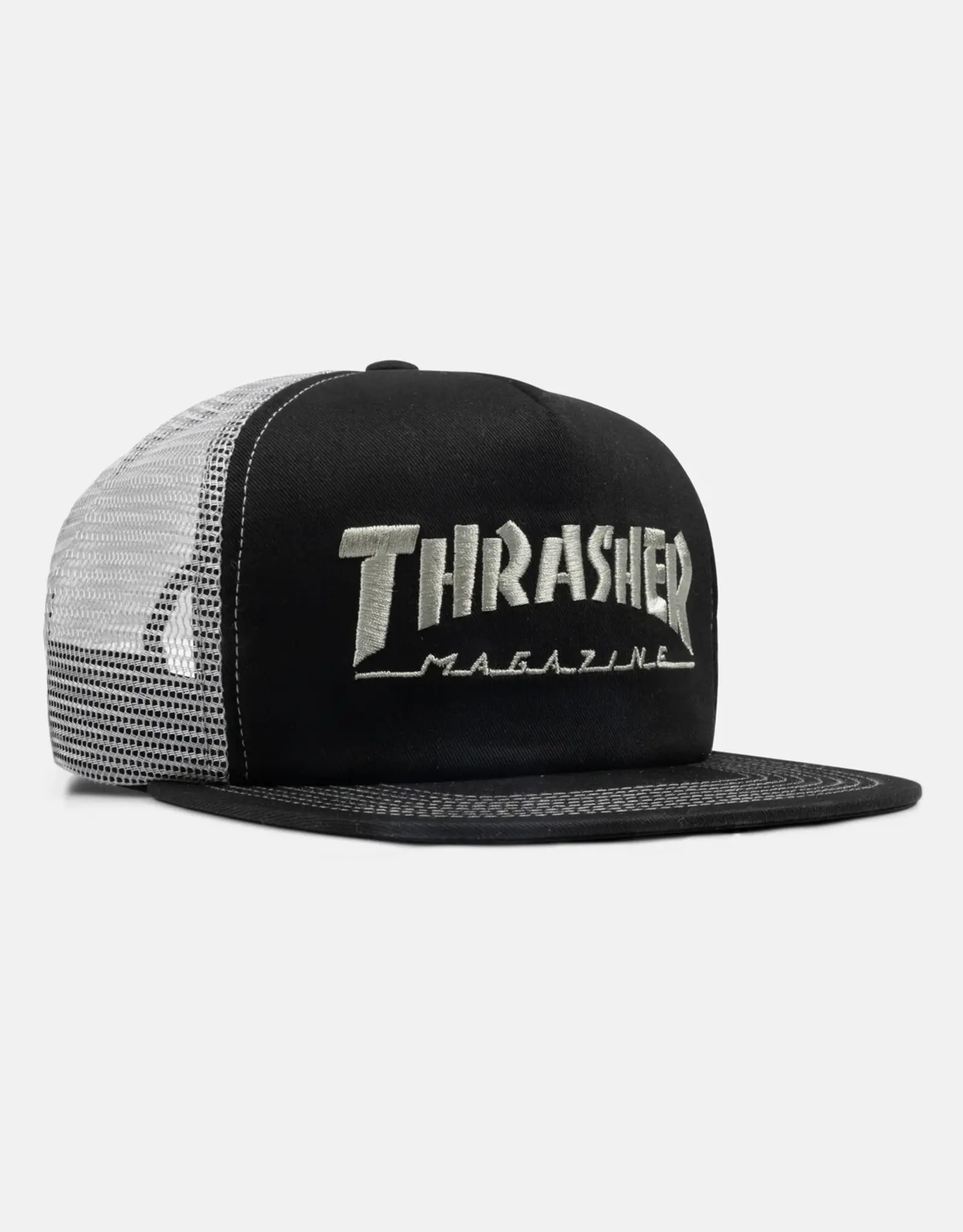 THRASHER Mag Logo Trucker Hat - Black/Grey