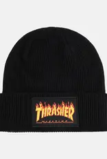 THRASHER Flame Patch Beanie - Black
