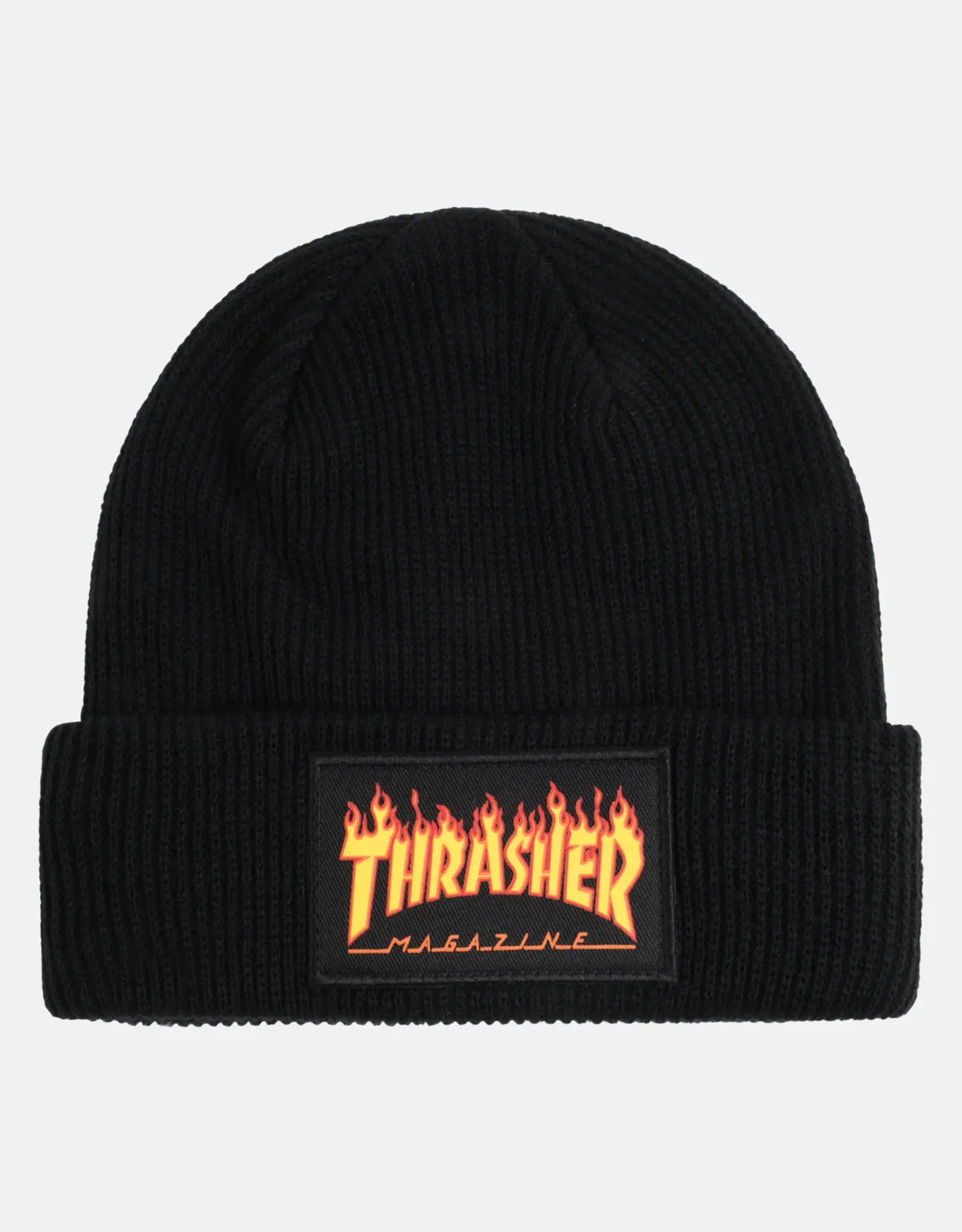 THRASHER Flame Patch Beanie - Black