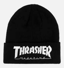 THRASHER Embroidered Thrasher Beanie - Black