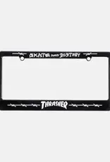 THRASHER Barbed License Plate Cover - Black