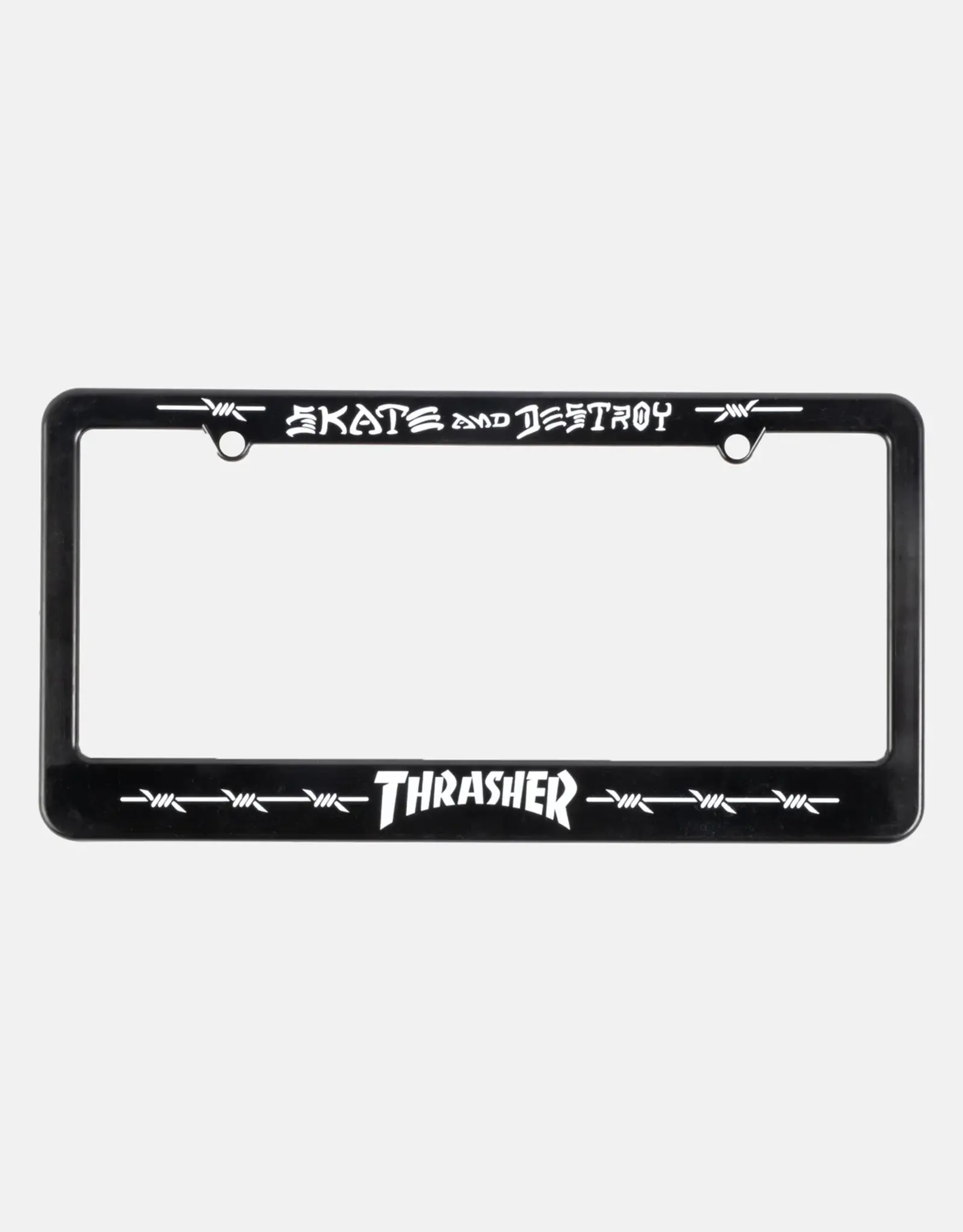 THRASHER Barbed License Plate Cover - Black