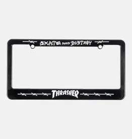 THRASHER Barbed License Plate Cover - Black