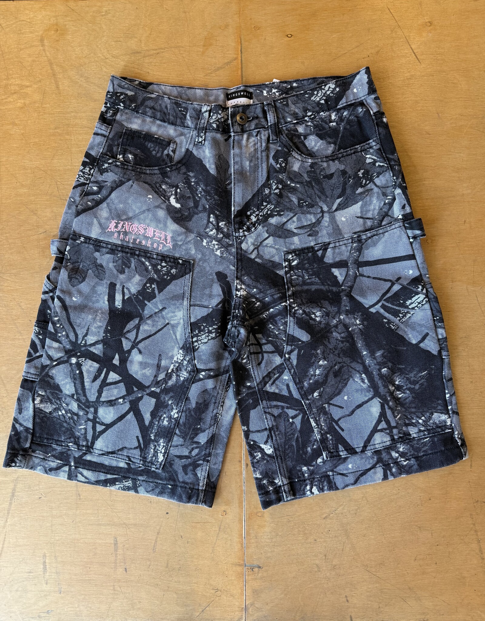 KINGSWELL KINGSWELL SCRIPT JORT - GREY/CAMO