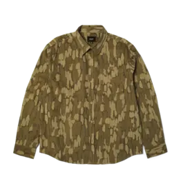 HUF Warped Camo Corduroy Shirt - Muted Camo