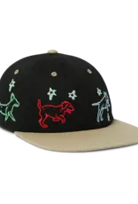 Fetch 6 Panel Snapback Hat - Black