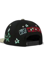 Fetch 6 Panel Snapback Hat - Black