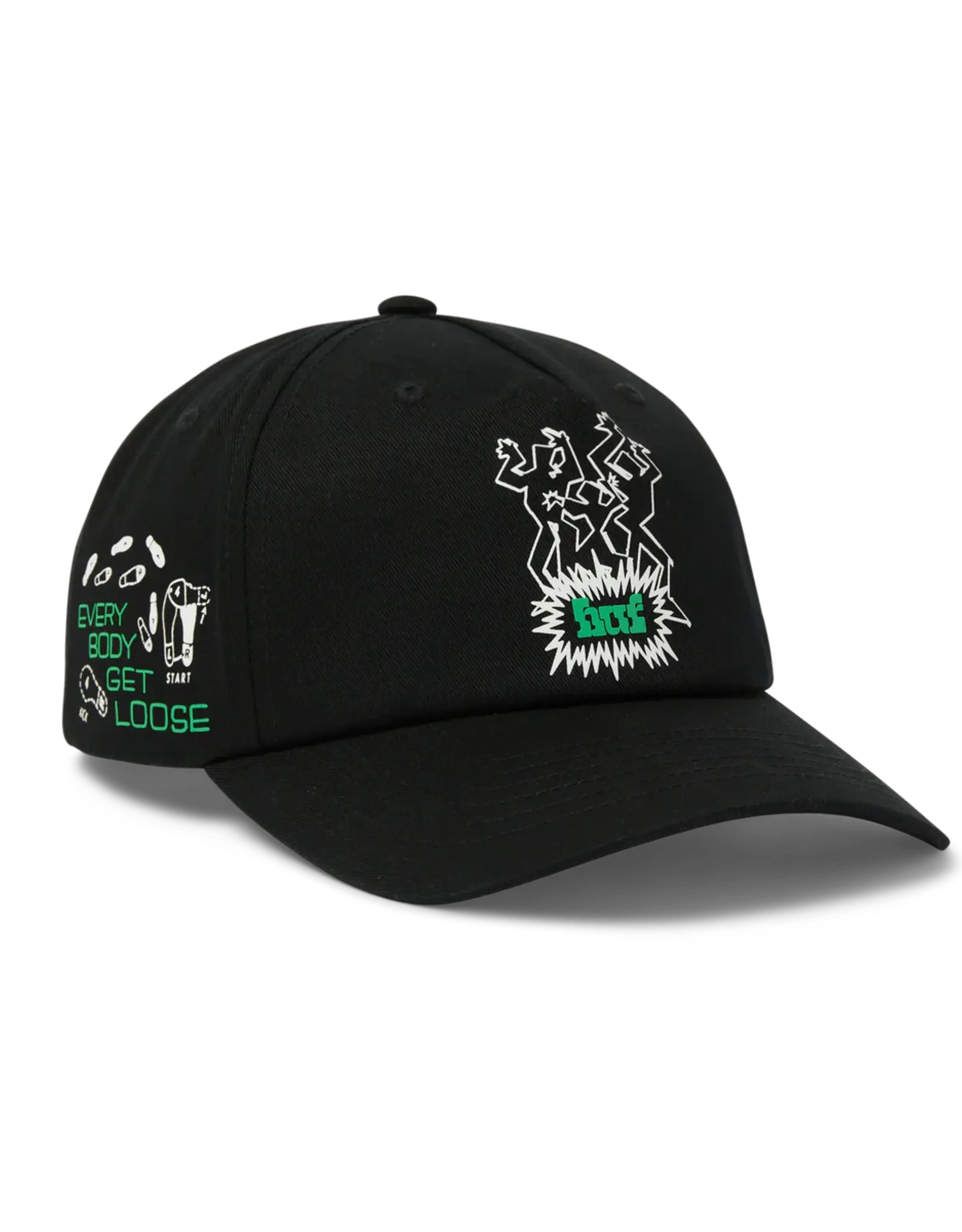 HUF Everybody Get Loose Snapback Hat - Black
