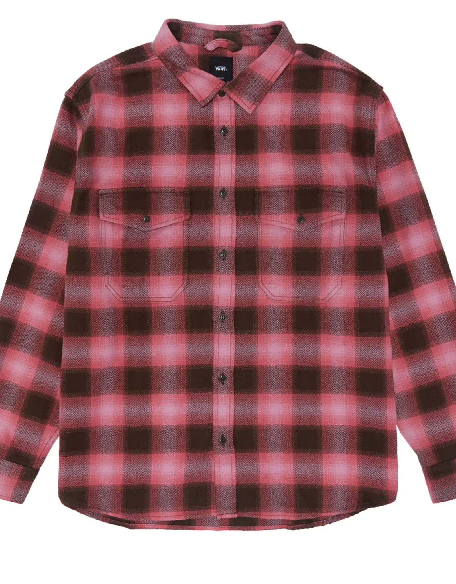 VANS Bixby Plaid Flannel Shirt - Coal Brown / Pink Dawn