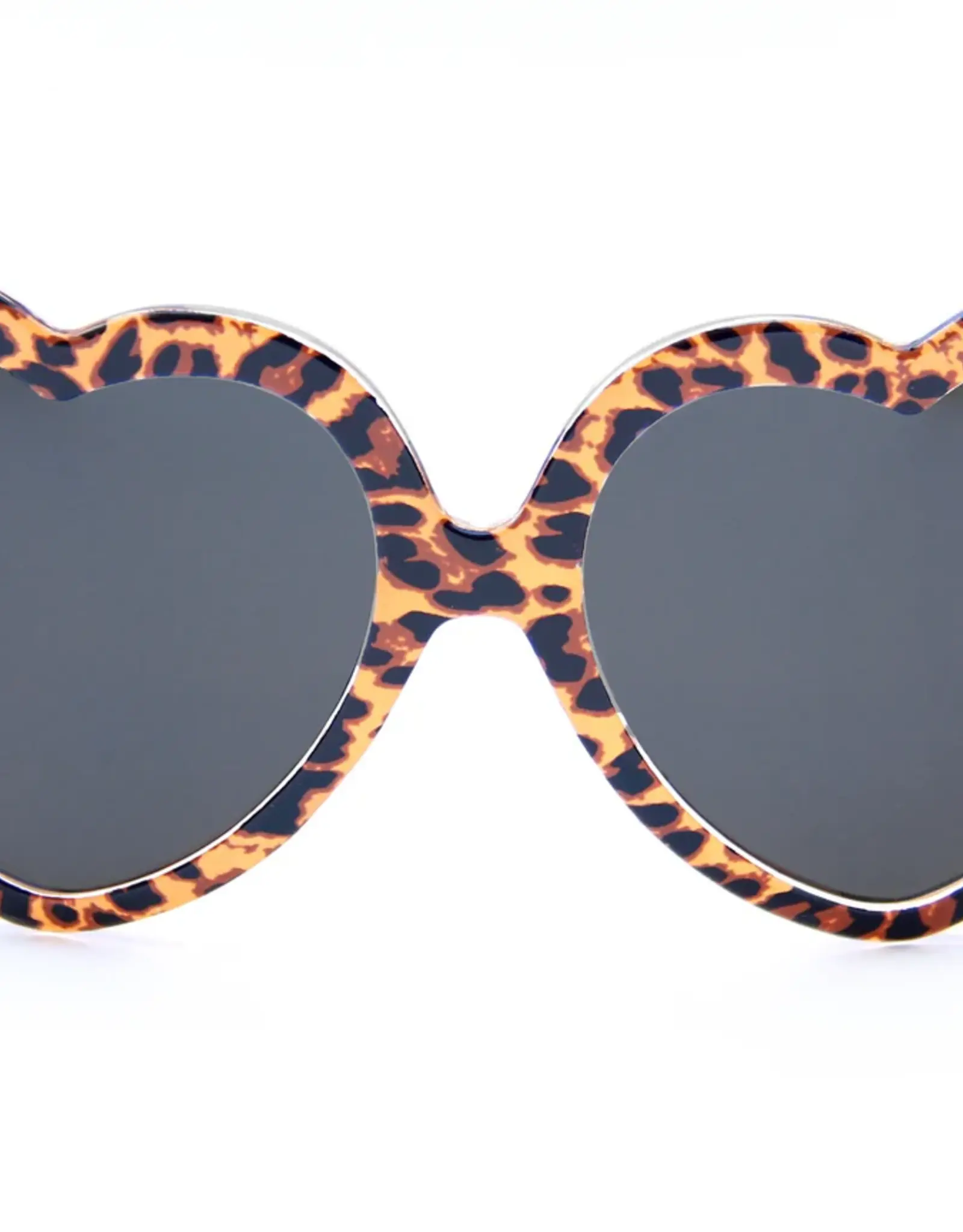Happy Hour Shades Heart Ons - Leopard