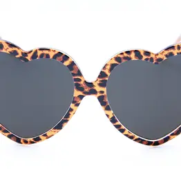 Happy Hour Shades Heart Ons - Leopard