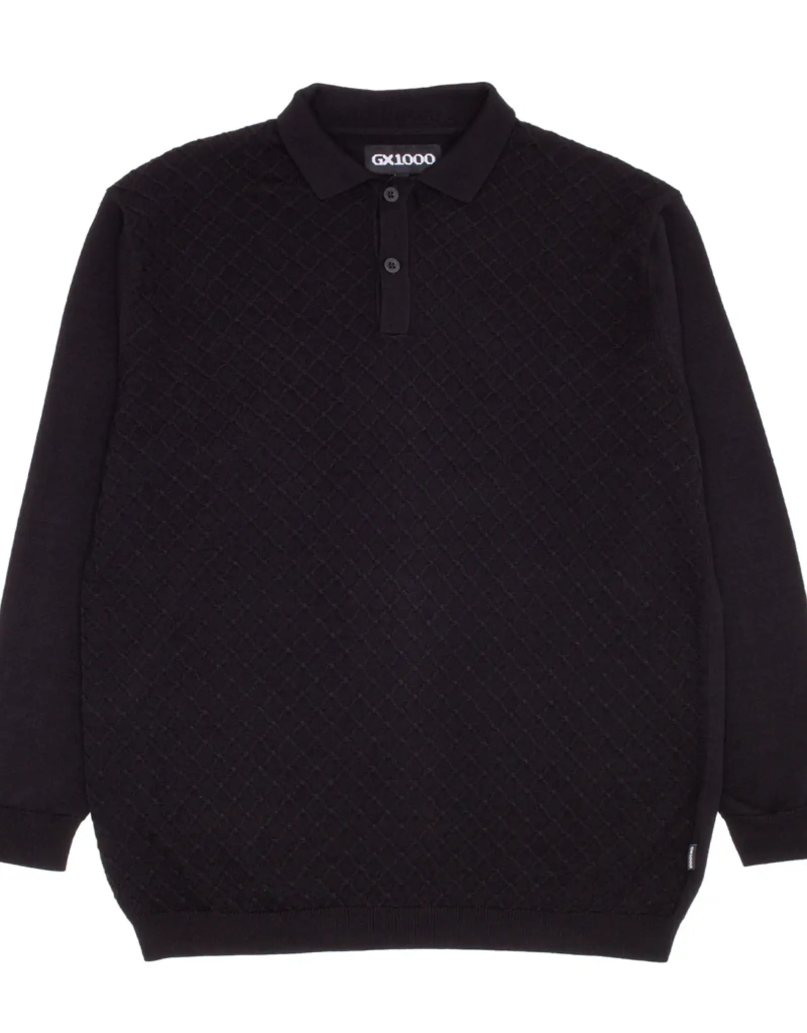 GX1000 Polo Knit Long Sleeve - Black