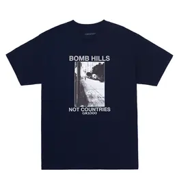 GX1000 Bomb Hills Not Countries Tee - Navy w/ Grey