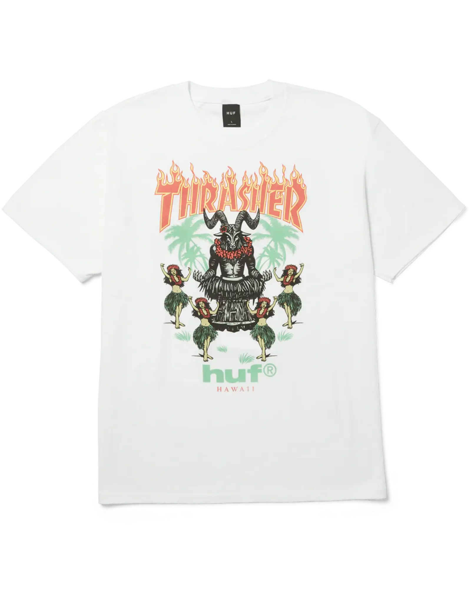 Thrasher X Huf Goat Luau S/S Tee - White