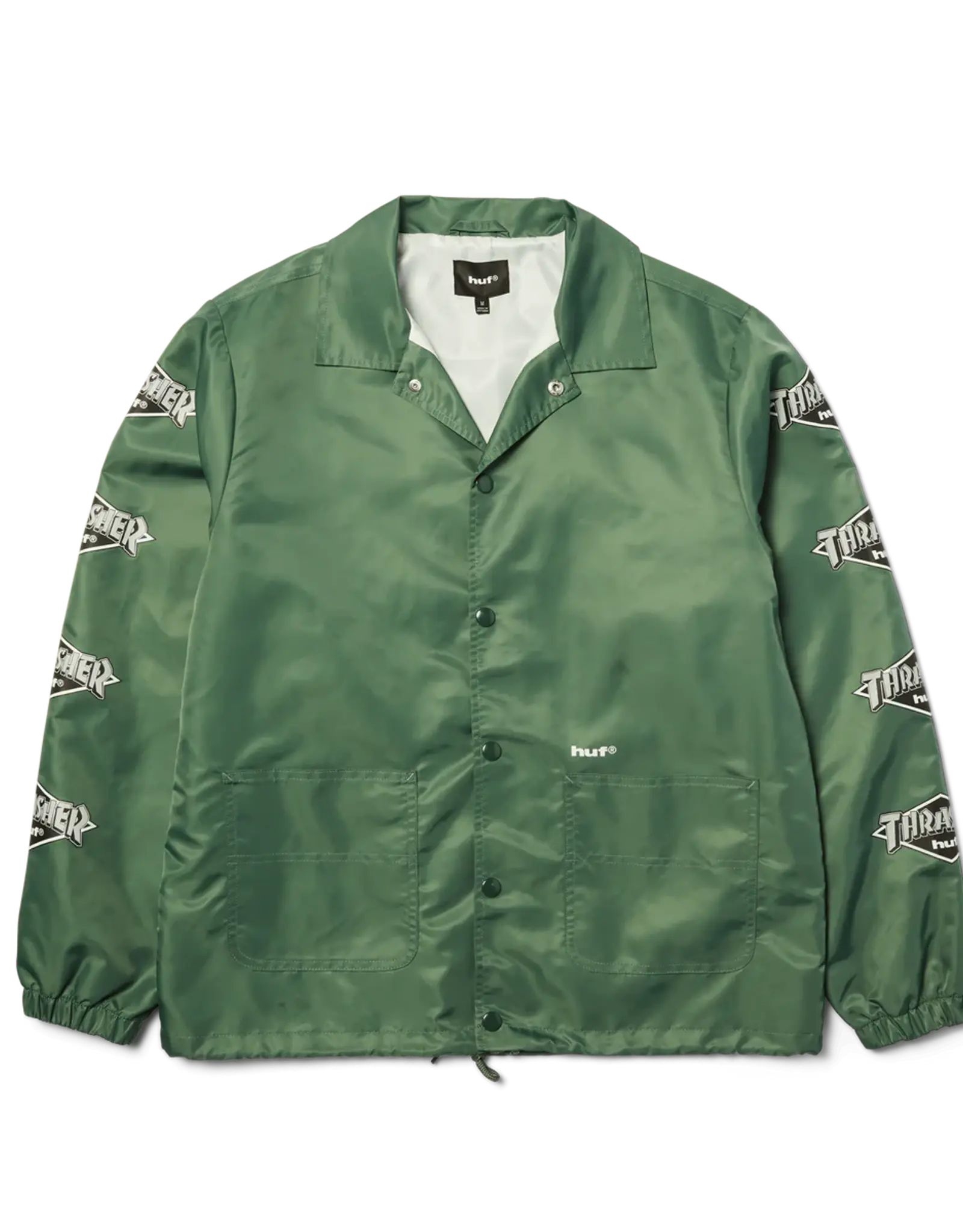 Thrasher X Huf Logo Jacket - Forest Green